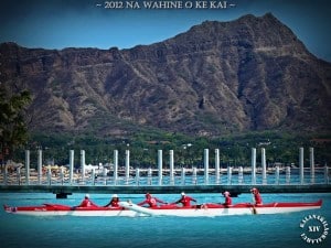 2012 OCC Na Wahine CrewThe Open crew crosses the finish line.