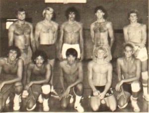 1976 OCC AA Volleyball Team Front: Ron Durand, Charlie Jenkins, Dave Shoji, SCott Rolles, Tom Davidson.  Standing: Randy Shaw, Jim Iams, Cliff Kapolulu, Bill Johnson, Scott Rigg.