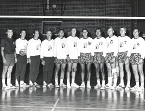 1973 OCC Masters Volleyball Team Ron Sorrell, Peter Balding, Fred Noa, Wm Heilbron, Pete Velasco, Bob Kashare, Fred Hiapo, Colin Chock, Tom Haine, Mark Lawson, Mike McMahon.